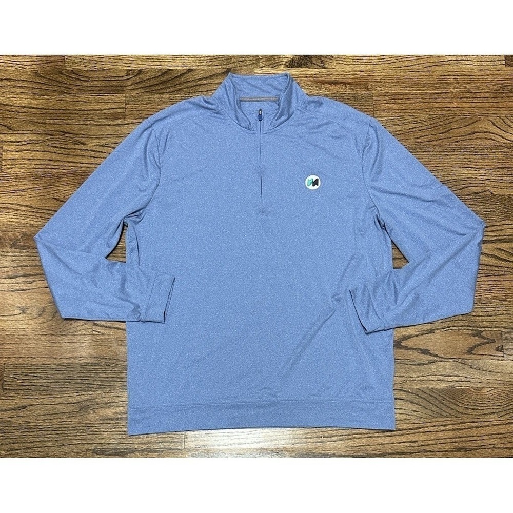 Johnnie-O Men's Laguna Blue Flex Performance 1/4 Zip Pullover Golf Jacket Sz L